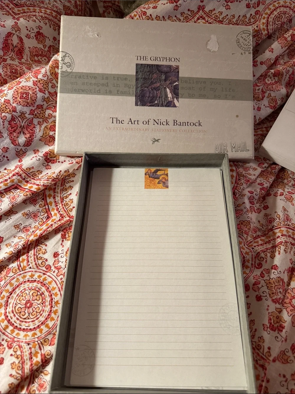Nick Bantock stationary Box Set with Lined Note Paper and Envelopes